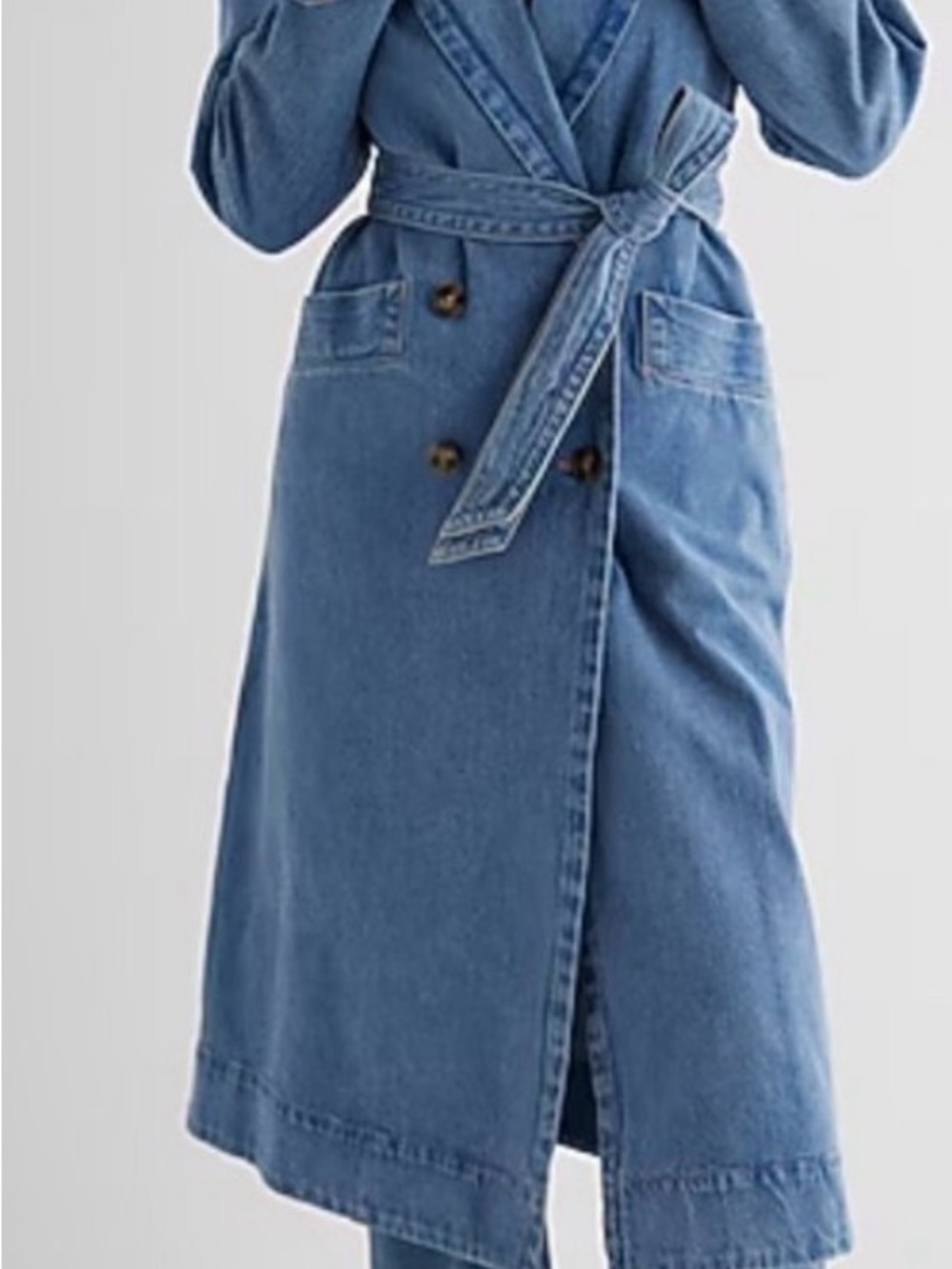 Vintage Light Blue Denim Coat